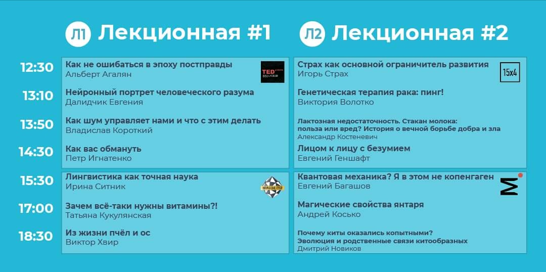 ФЕСТИВАЛЬ НАУКИ SCIFEST. Лекционная зона