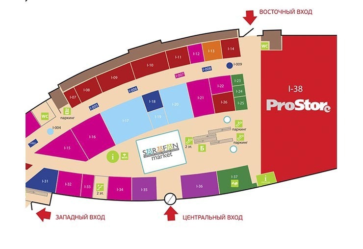 Современная ярмарка подарков «Sarafan». Схема расположения